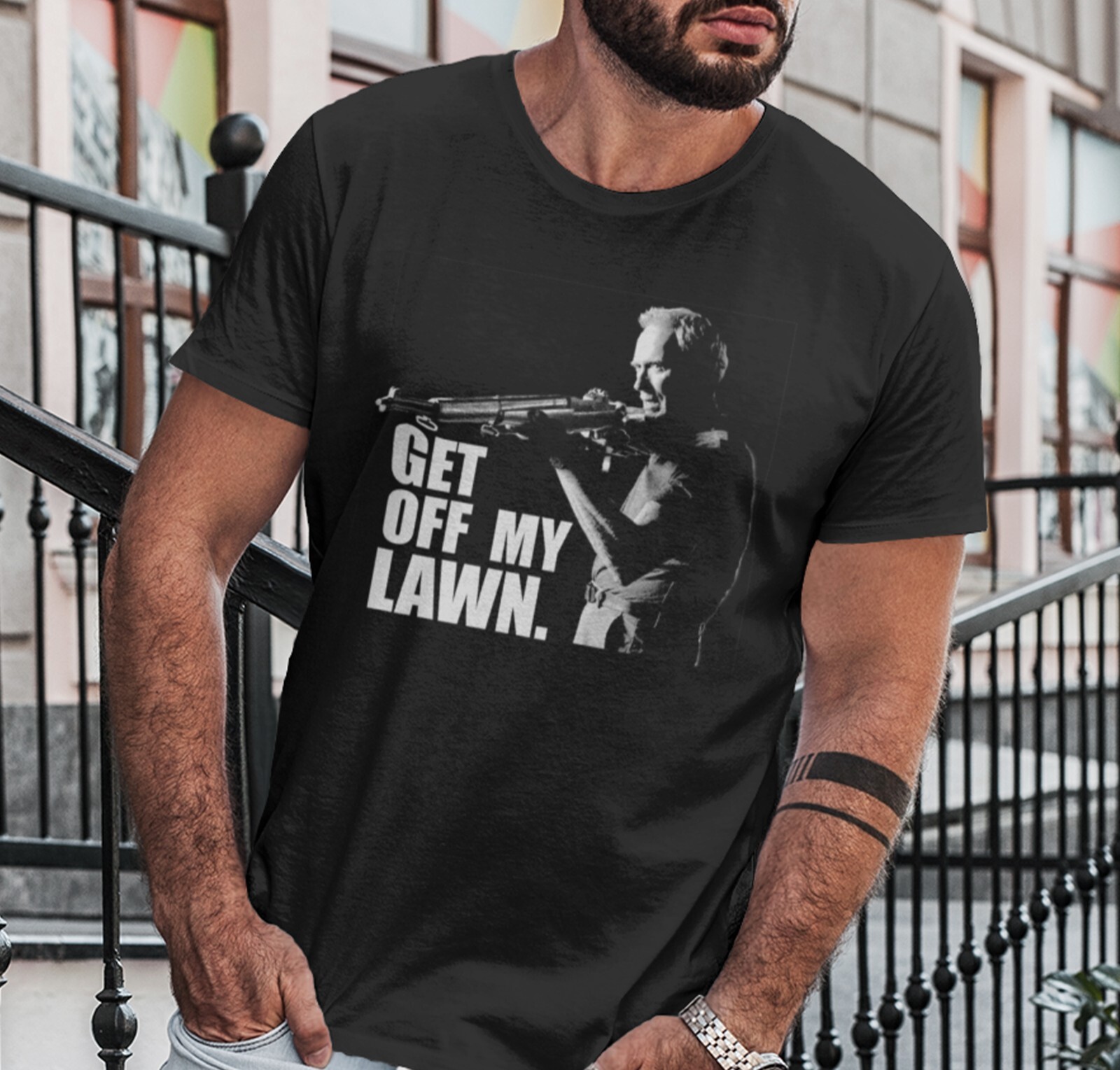Clint Eastwood T-Shirt, Gran Torino Shirt, Get Off My Lawn Shirt, Mens Shirt