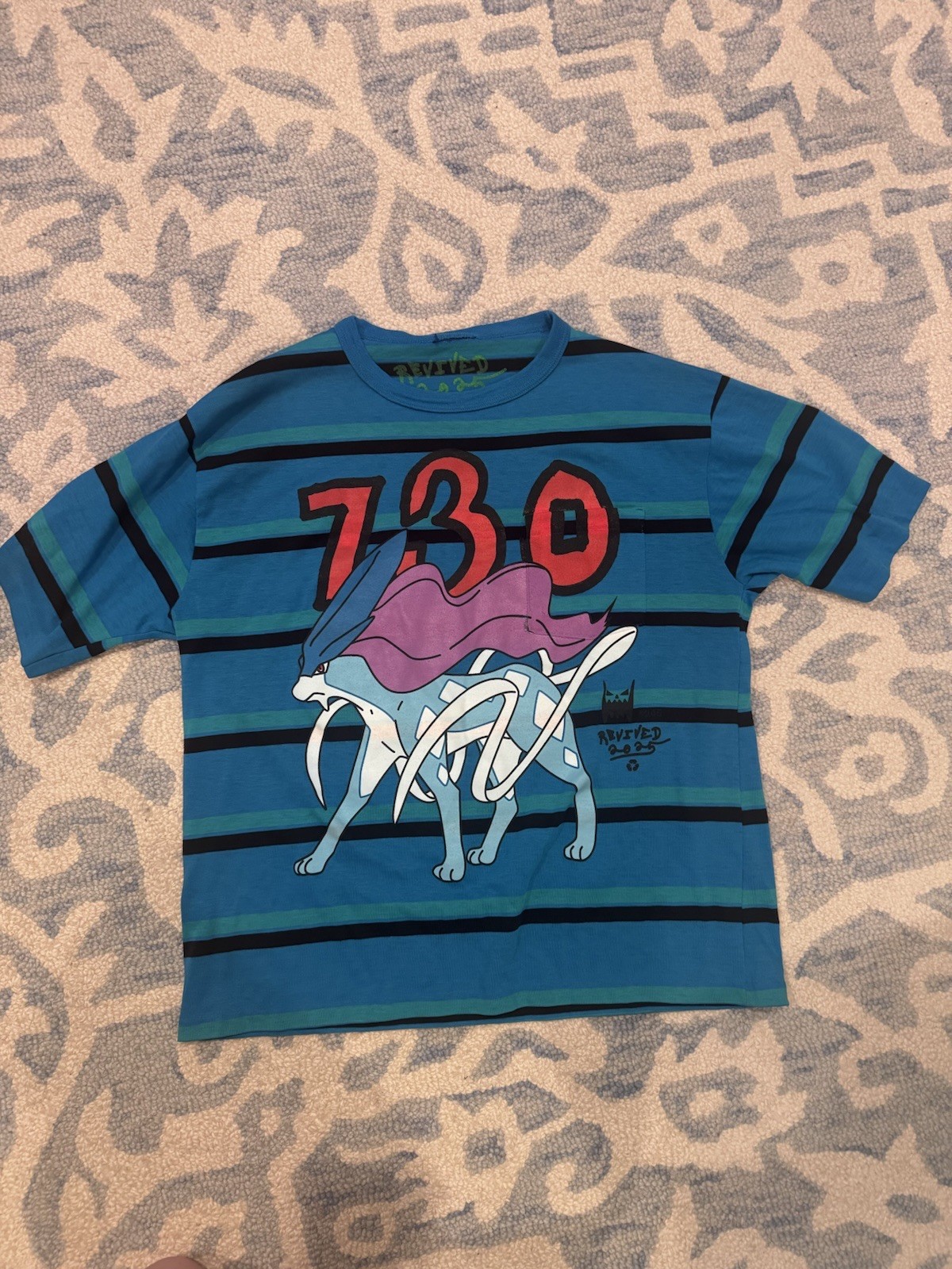 Ultra Rare Asspizza Revived Pokémon Suicune Shirt Medium 730 Printing