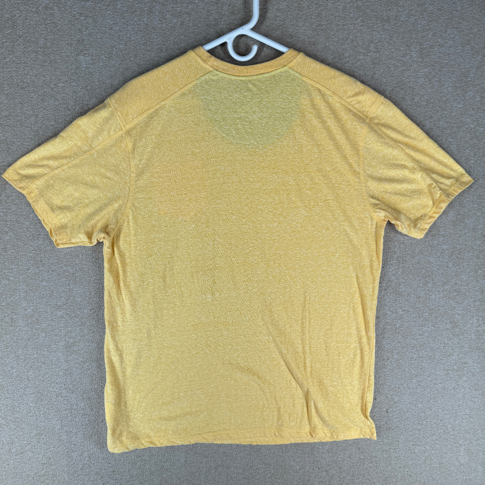 Hudson & Barrow Slim Men’s Size 2XL Solid Yellow Cotton Blend Crew-Neck T-Shirt
