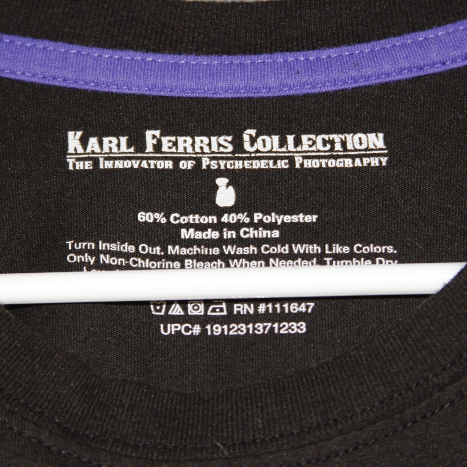 Karl Ferris Collection Jimi Hendrix Graphic Long Sleeve T Shirt Men Black
