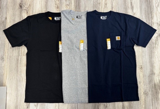 NEW-MEN’S CARHARTT LOOSE FIT S/S POCKET TEE, #K87, ASST COLORS & SIZES $19.99