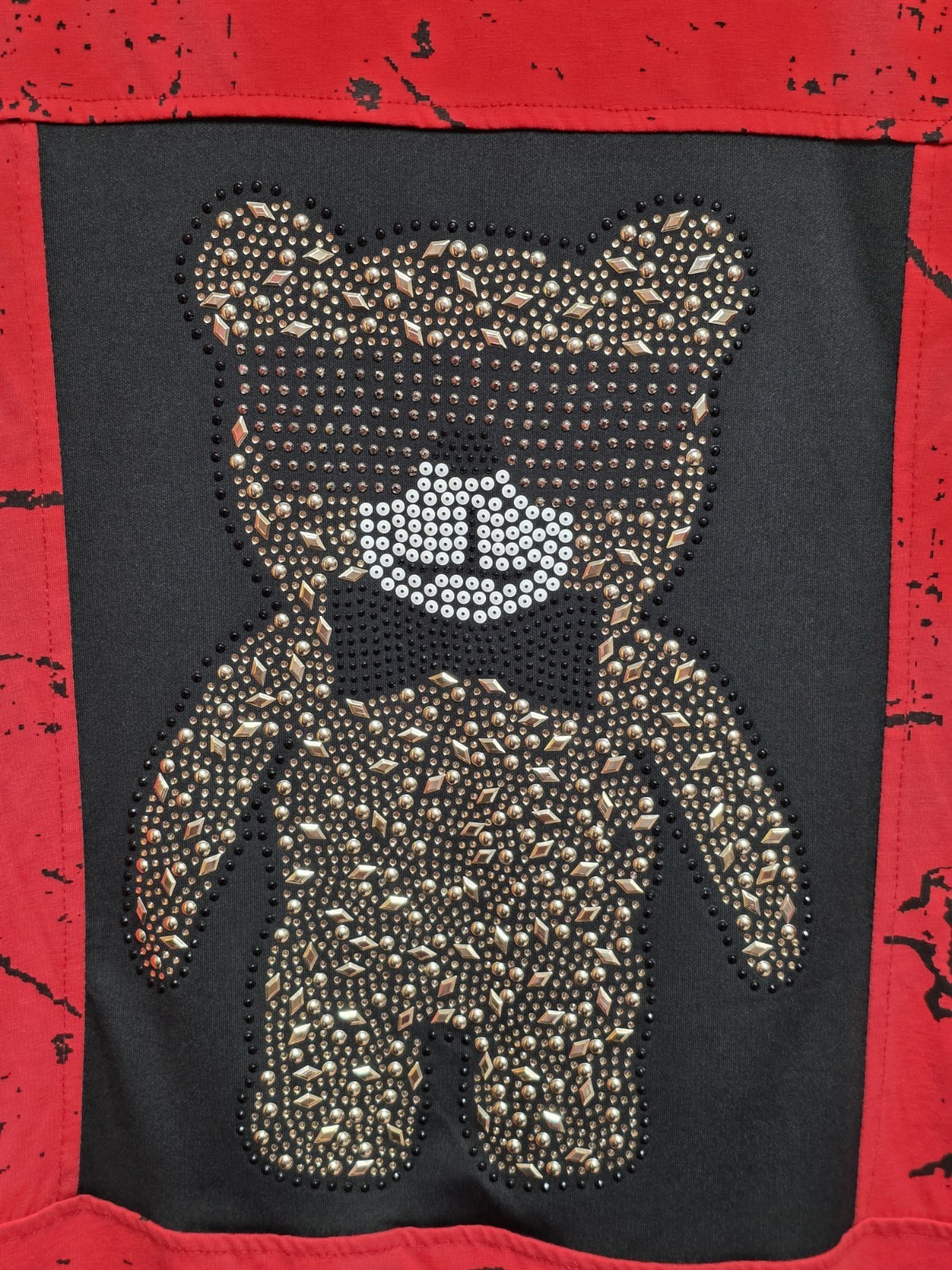 Lucky Apache T -Shirt Rhinestone Beaded Teddy Bear Sz 3XL Streetwear NWOT