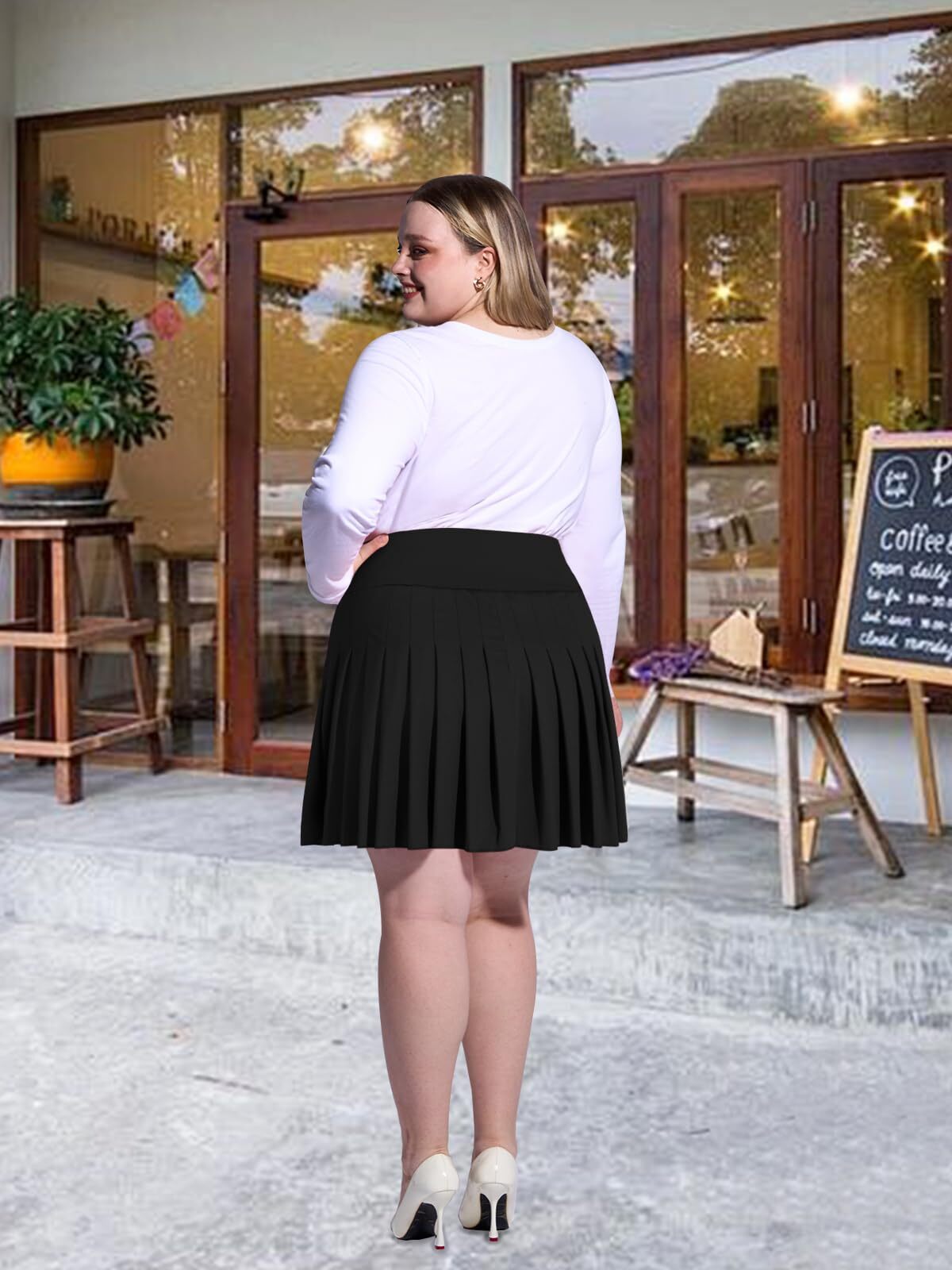 Women’s Plus Size Pleated Mini Skirt- Girls High Waist Tennis Athletic Skirt …