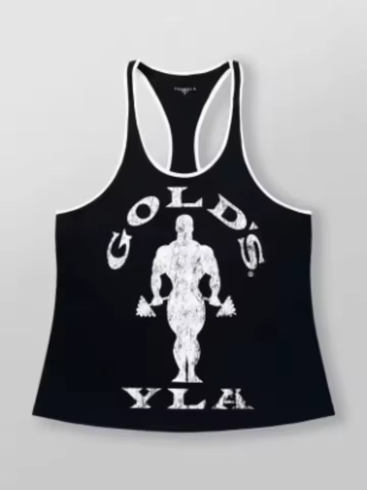 Gold’s Gym Tank Top Bodybuilding Fitness Sleeveless Shirt Muscle Workout Tee