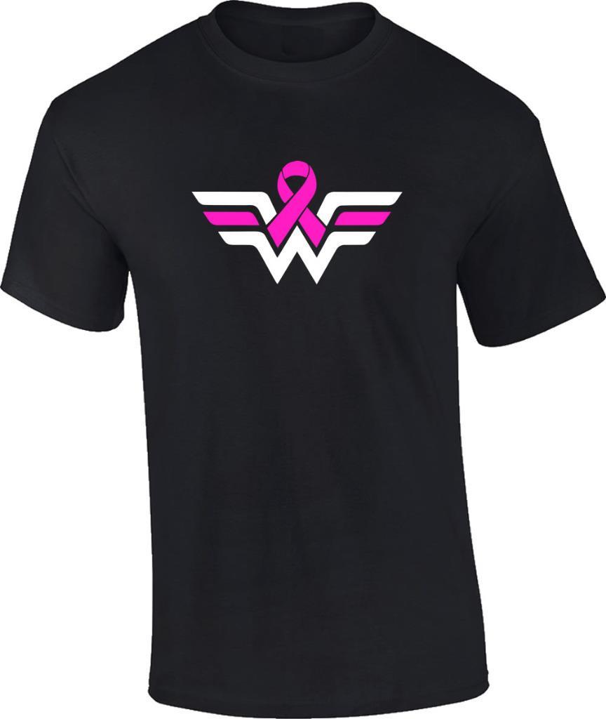 Wonder Woman Breast Cancer Awareness Pink Ribbon T-Shirt