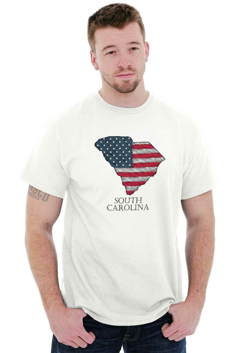 SC United States America Patriotic Gift Idea Womens or Mens Crewneck T Shirt Tee