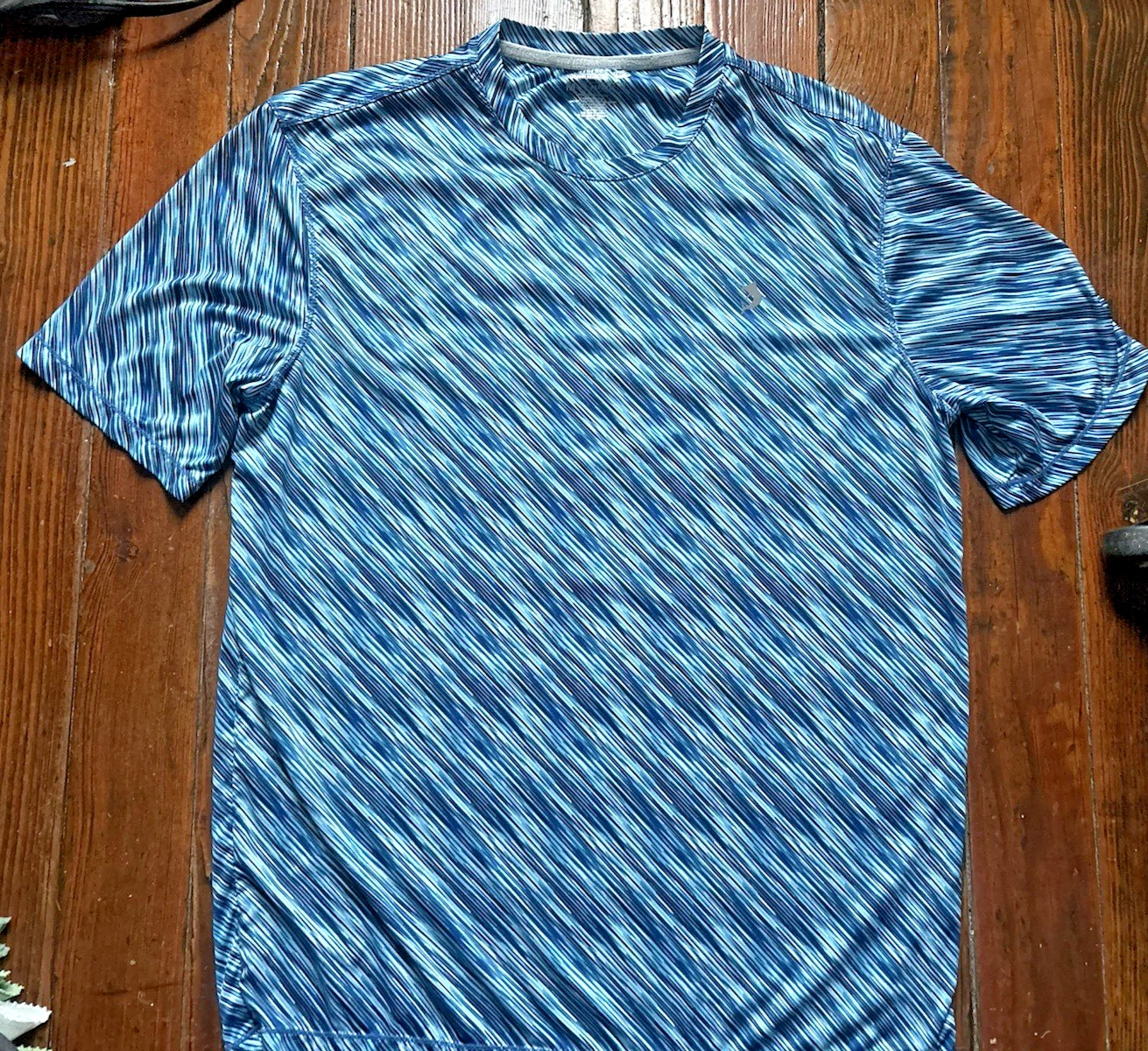 REEL LEGENDS Mens Sz Medium Reel-Tec T-shirt Cool Easy Care Blue, VGUC