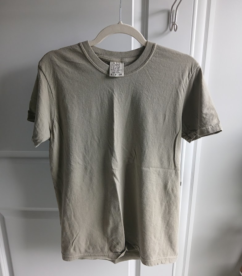 Comfort Colors Blank T-Shirt in Khaki – 10 SHIRTS – VARIOUS SIZES – S, M, L, XL