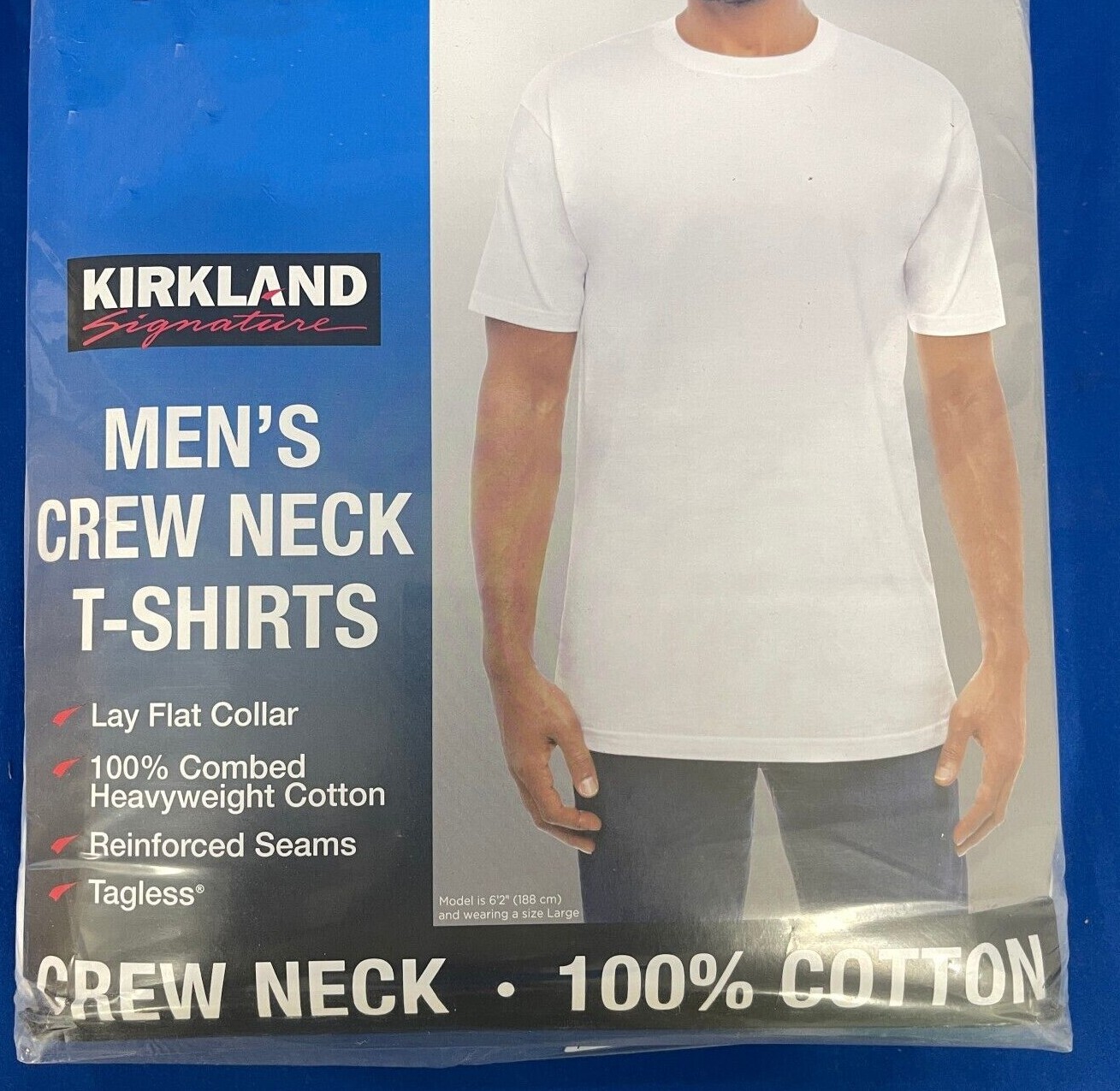 Kirkland Signature Men’s Crew Neck 6-Pack T-Shirts – Choose Color & Size – NEW