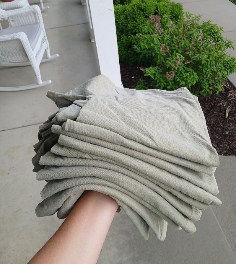 Comfort Colors Blank T-Shirt in Khaki – 10 SHIRTS – VARIOUS SIZES – S, M, L, XL