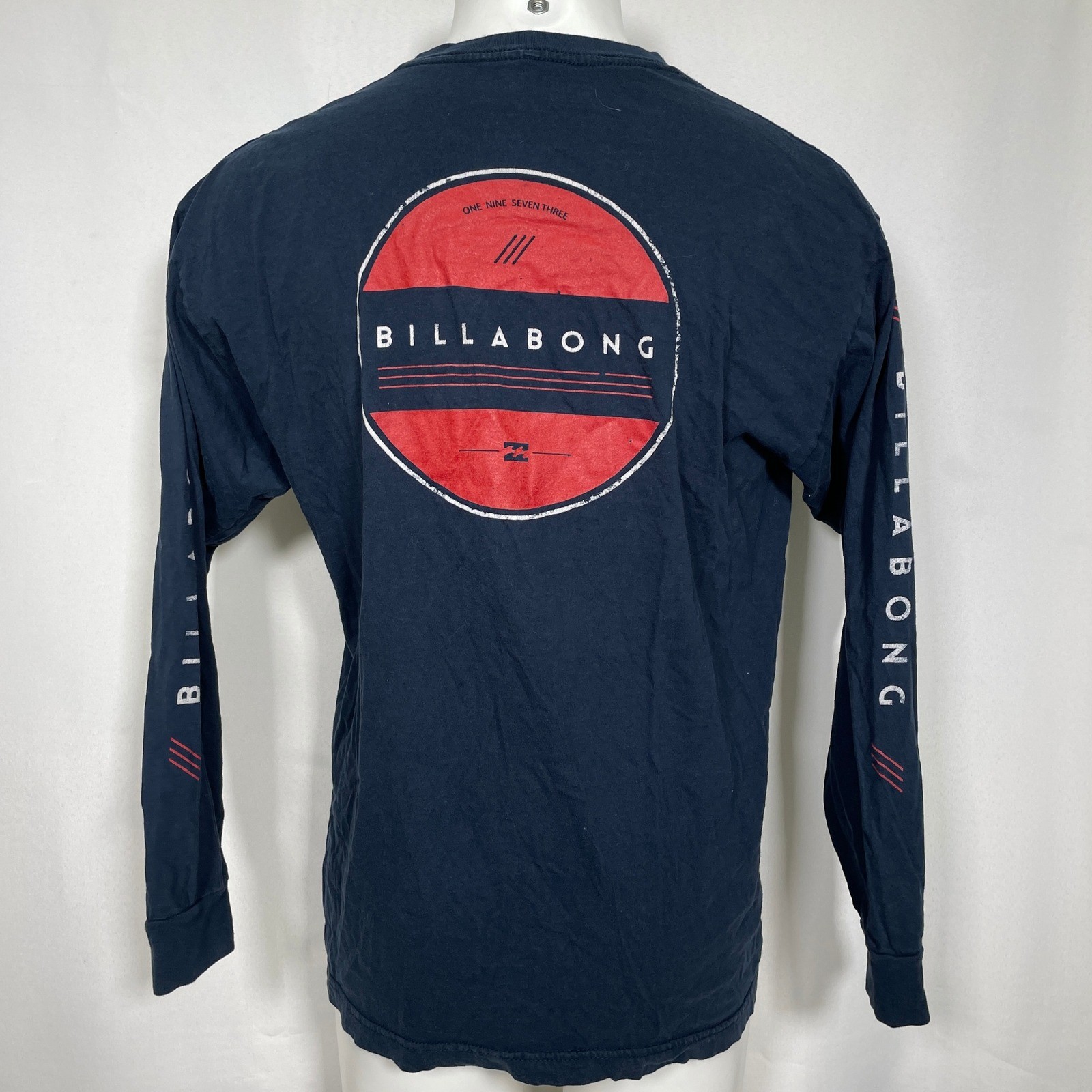 Billabong The Core Tee Navy Blue Long Sleeve Cotton T-Shirt Men’s LARGE