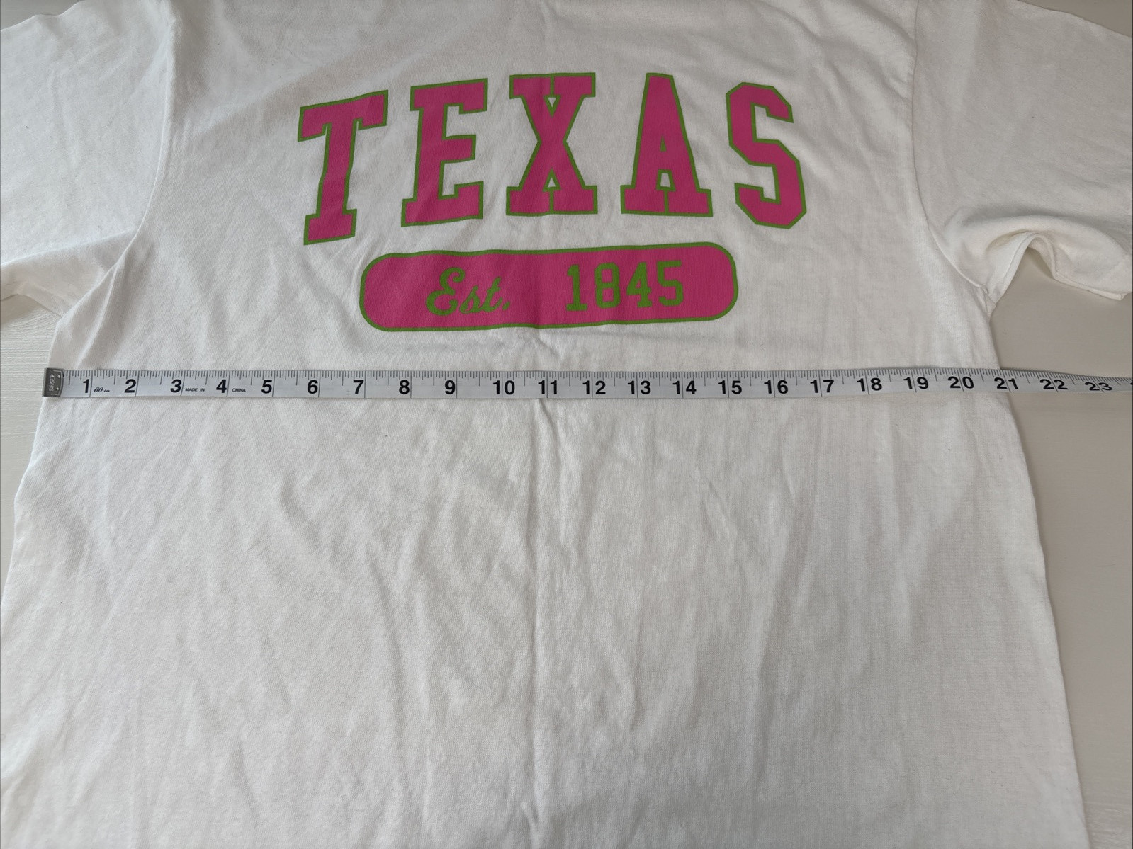 Delta Pro Weight Texas T-shirt Unisex Short Sleeve White Size Large