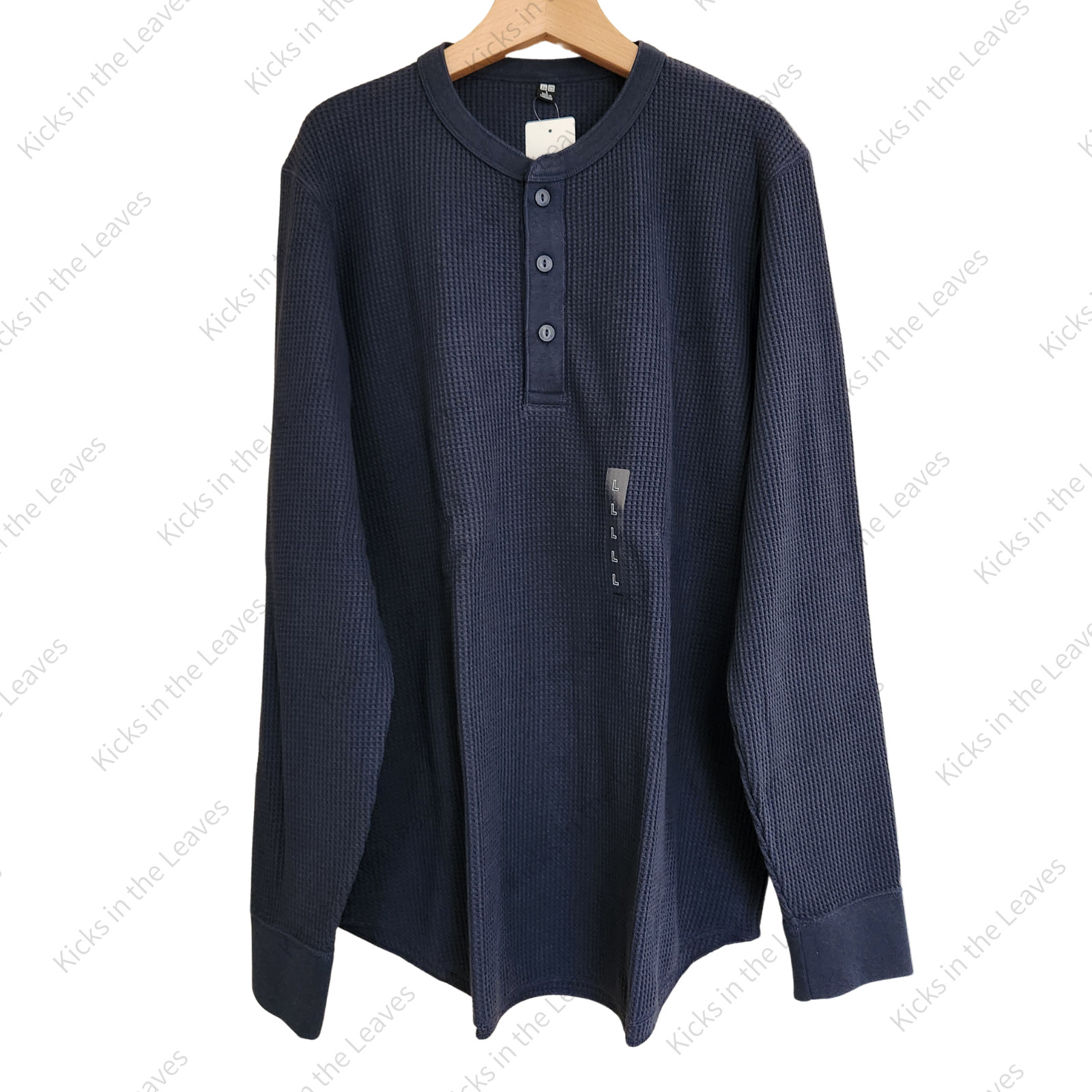 UNIQLO Waffle Henley Neck T-Shirt XS-4XL Men Regular Fit 482766 NWT