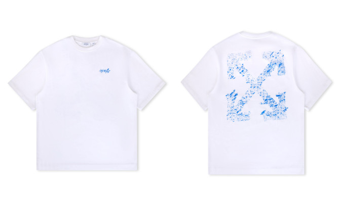 Off-White Paint Splatter Tee White – XS, S, M, L, XL