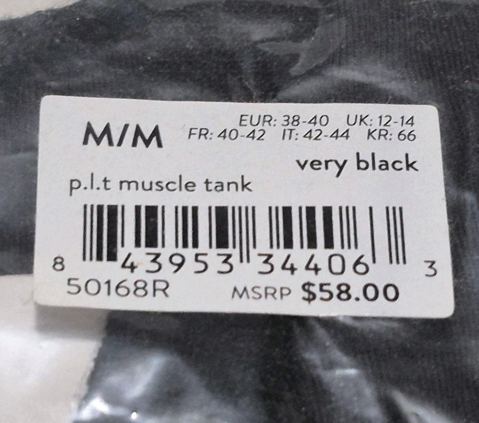 SPANX P.L.T Muscle Tee Very Black Men’s Size Medium NWT Casual Athletic 50168R