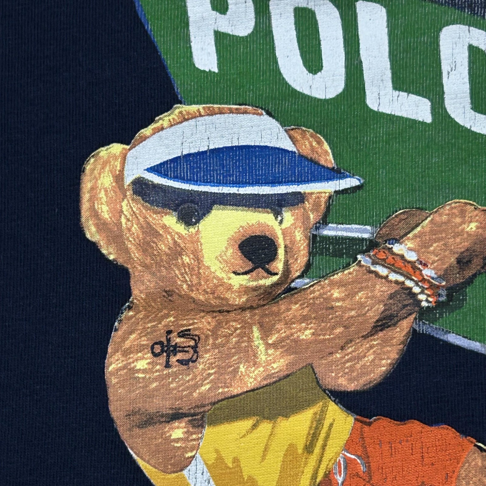 Polo Ralph Lauren Shirt Mens XL Blue Polo Bear Windsurfing Surfing Classic Fit