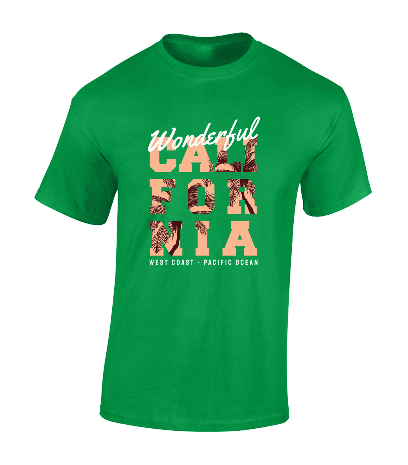 WONDERFUL CALIFORNIA MENS T SHIRT USA SUMMER HOLIDAY CLOTHING CASUAL TOP