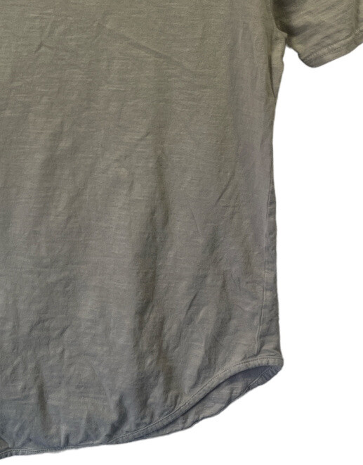 Primark T-Shirt Mens Tan Cotton Size Med Round Neck Pleated Sleeve Round Bottom