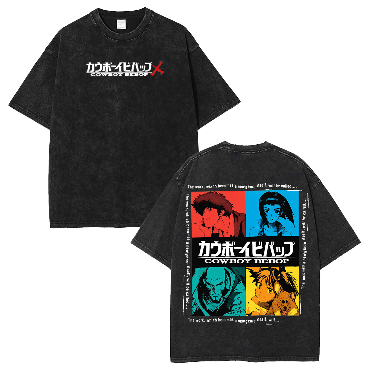 Cowboy Bebop Retro Manga Panel Vintage T Shirt Graphic Tee