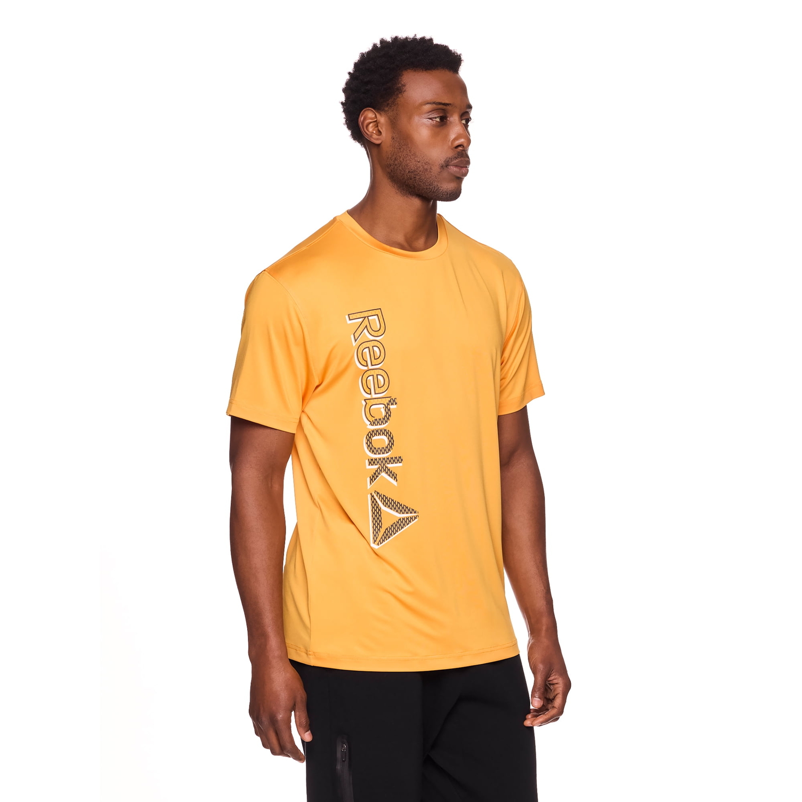 Reebok Tee Men’s Size S Orange Glow Graphic Short Sleeve –Y4–