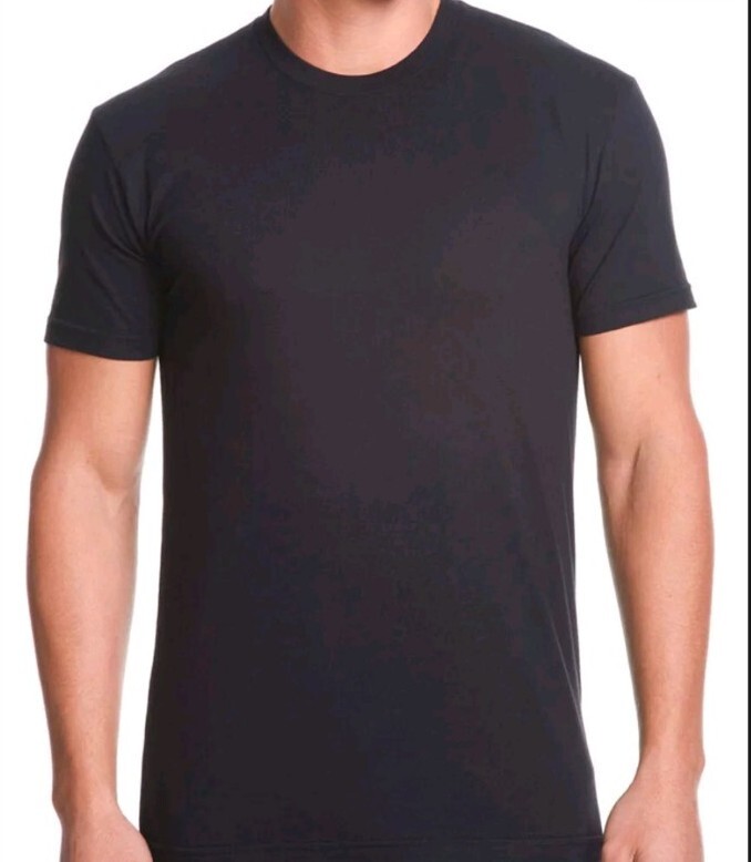 Next Level Apparel Men’s Crew Neck T-Shirt Soft Basic T Shirt – Black S Lot 12