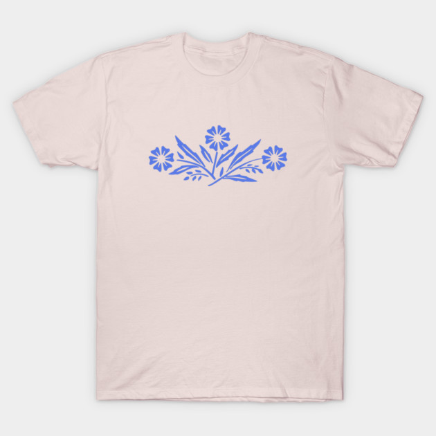 Cornflower Blue T-Shirt Vintage Pastel Aesthetic Blank Solid Plain Unisex Tee