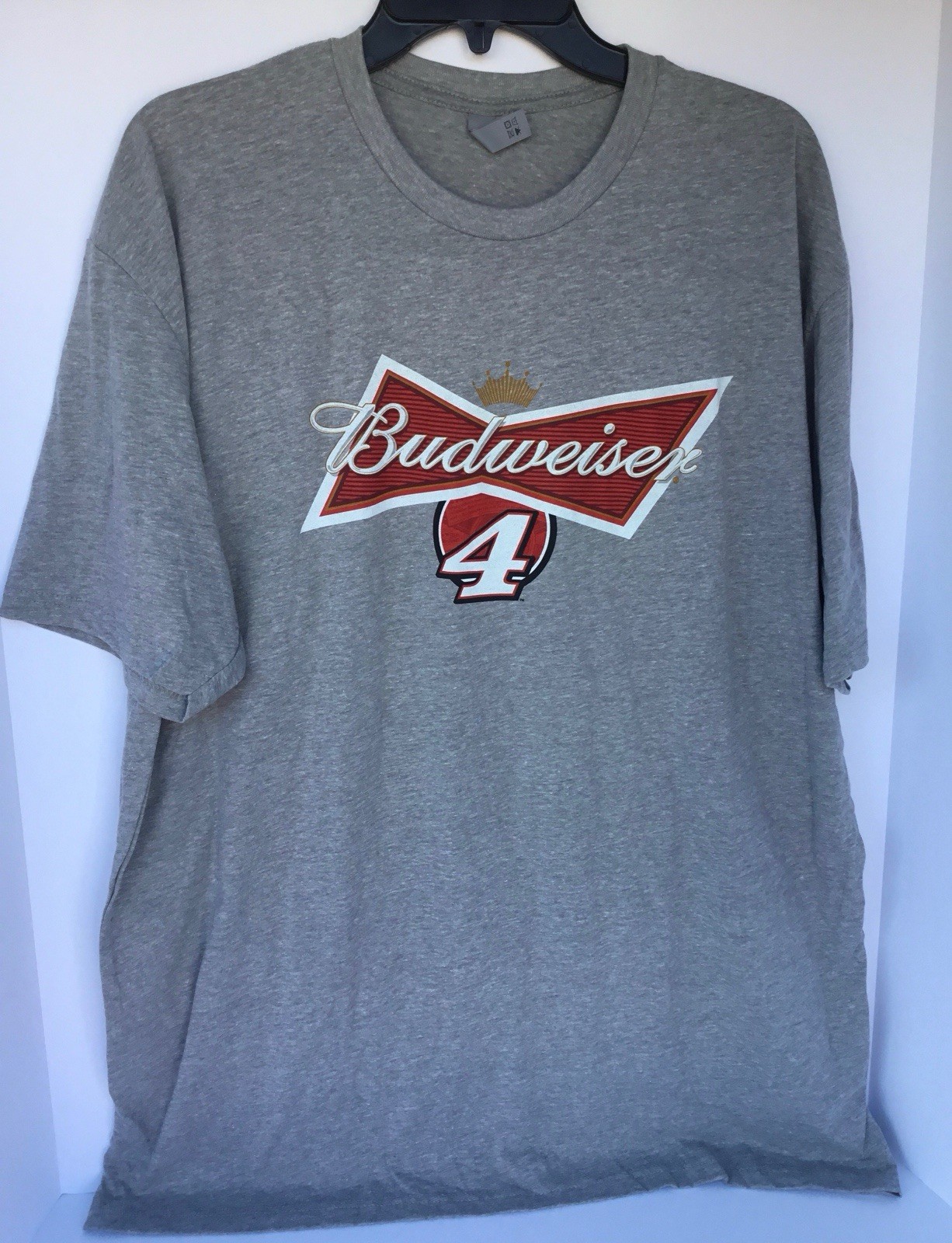 Budweiser T Shirt Grey With Logo By Next Level Apparel NWT Mens XXL