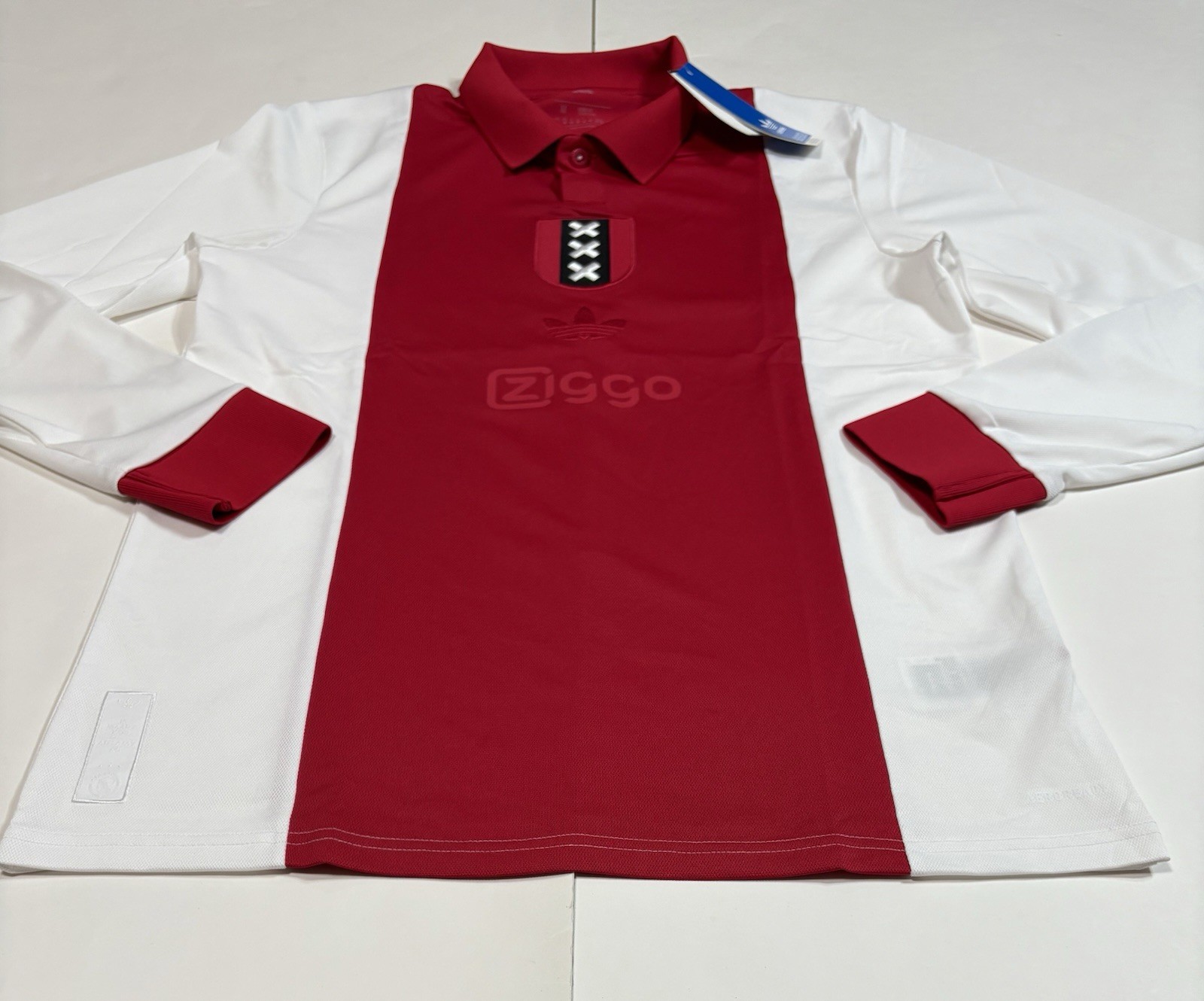 Adidas Ajax Amsterdam Anniversary Jersey White Red JF6340 Slim Fit Multi Size