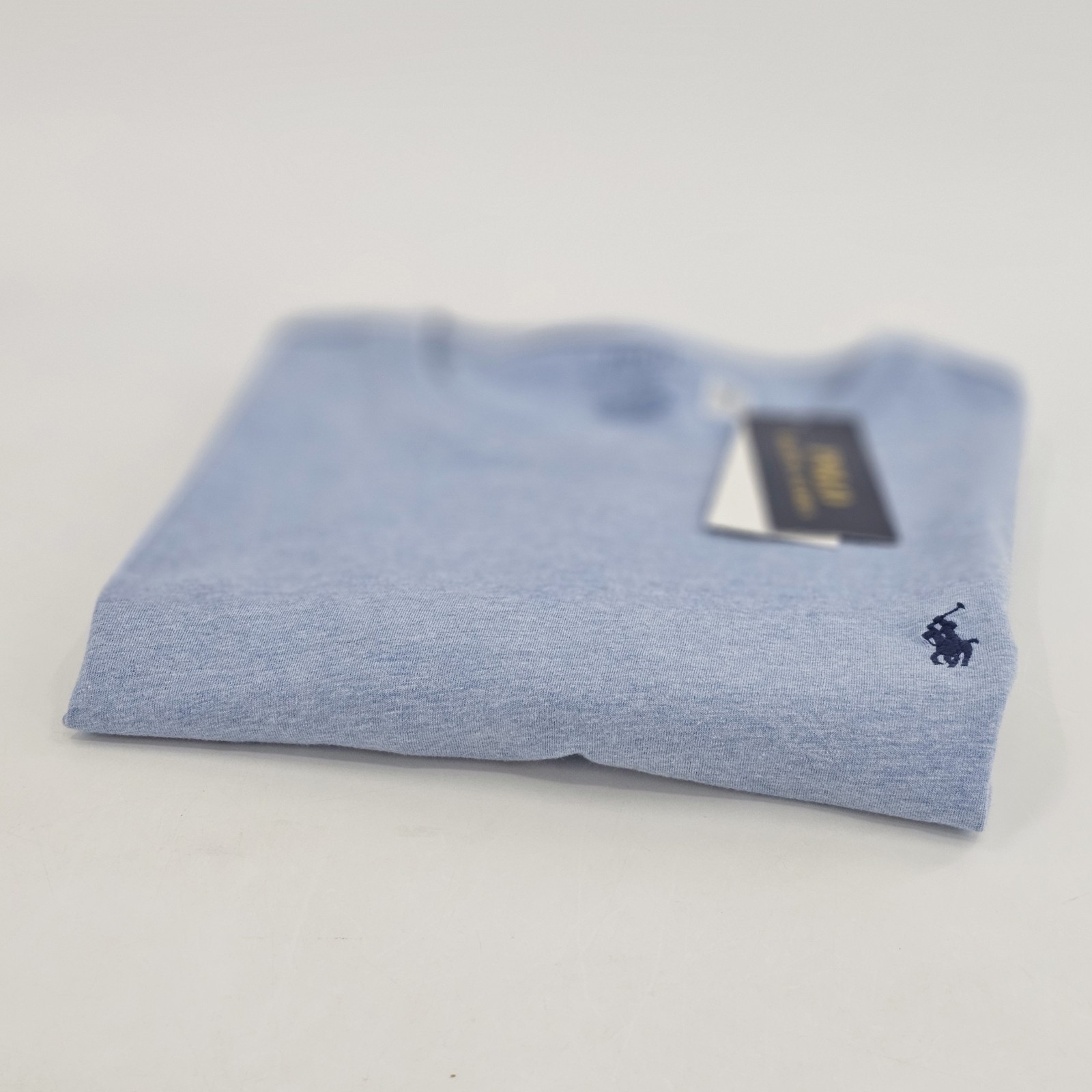 Polo Ralph Lauren Custom Slim Fit T-shirt Pony Logo Mens MEDIUM M Blue HTR NEW