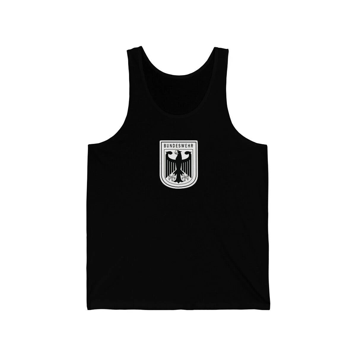 GERMAN MILITARY TANK TOP SHIRT BUNDESWEHR BLACK COTTON PHYSICAL TRAINING P.T.U