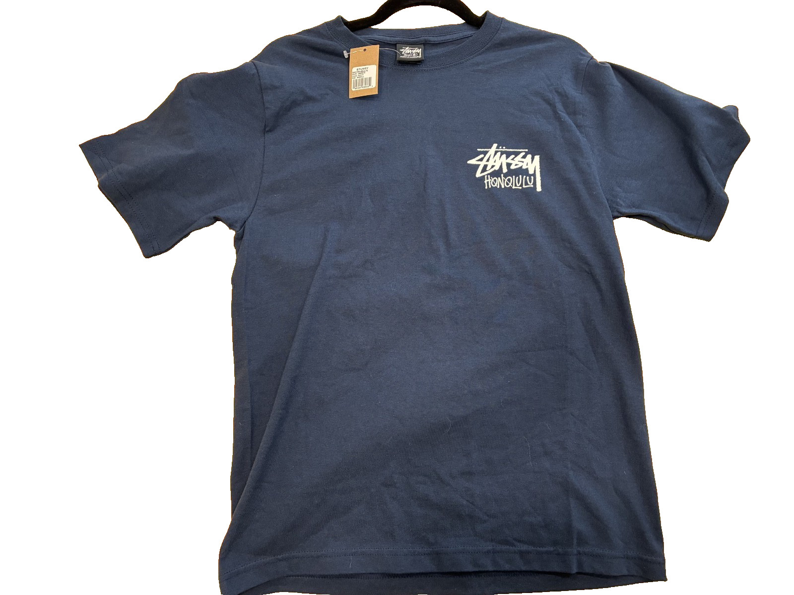 Authentic Stussy Honolulu T-shirt – Navy, Small – Brand New With Tags