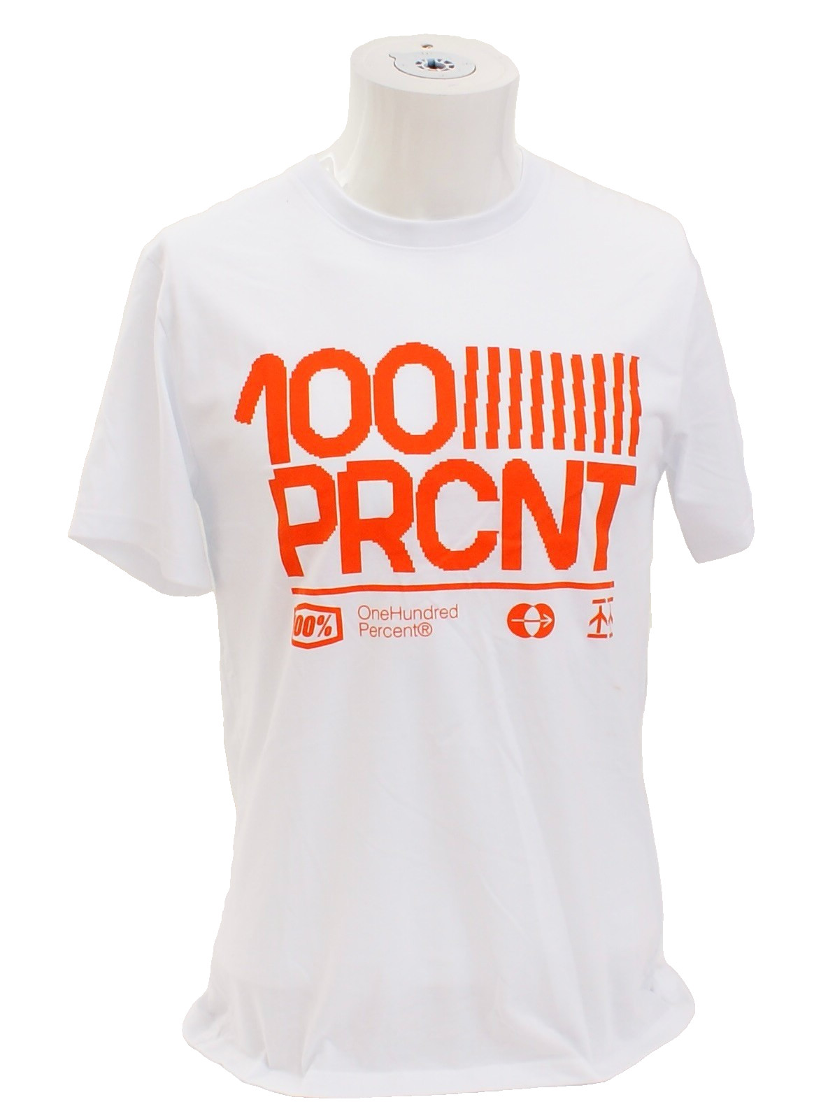 100 Percent Men’s S White Graphic Short Sleeve Tee T Shirt