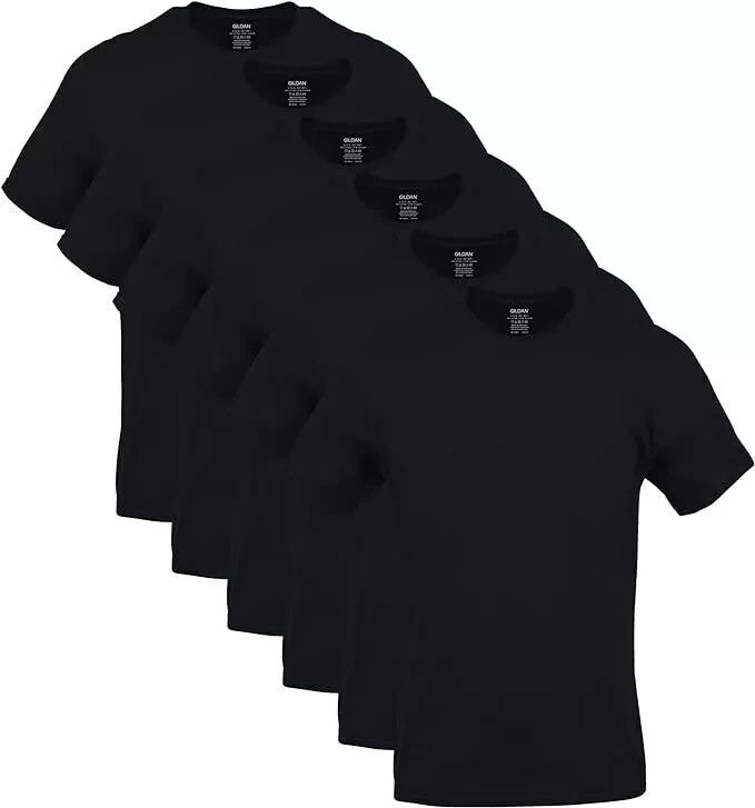 GILDAN (6-Pack, Bulk) Solid Heavy Cotton Short Sleeve Blank Tee T-Shirt S-5XL