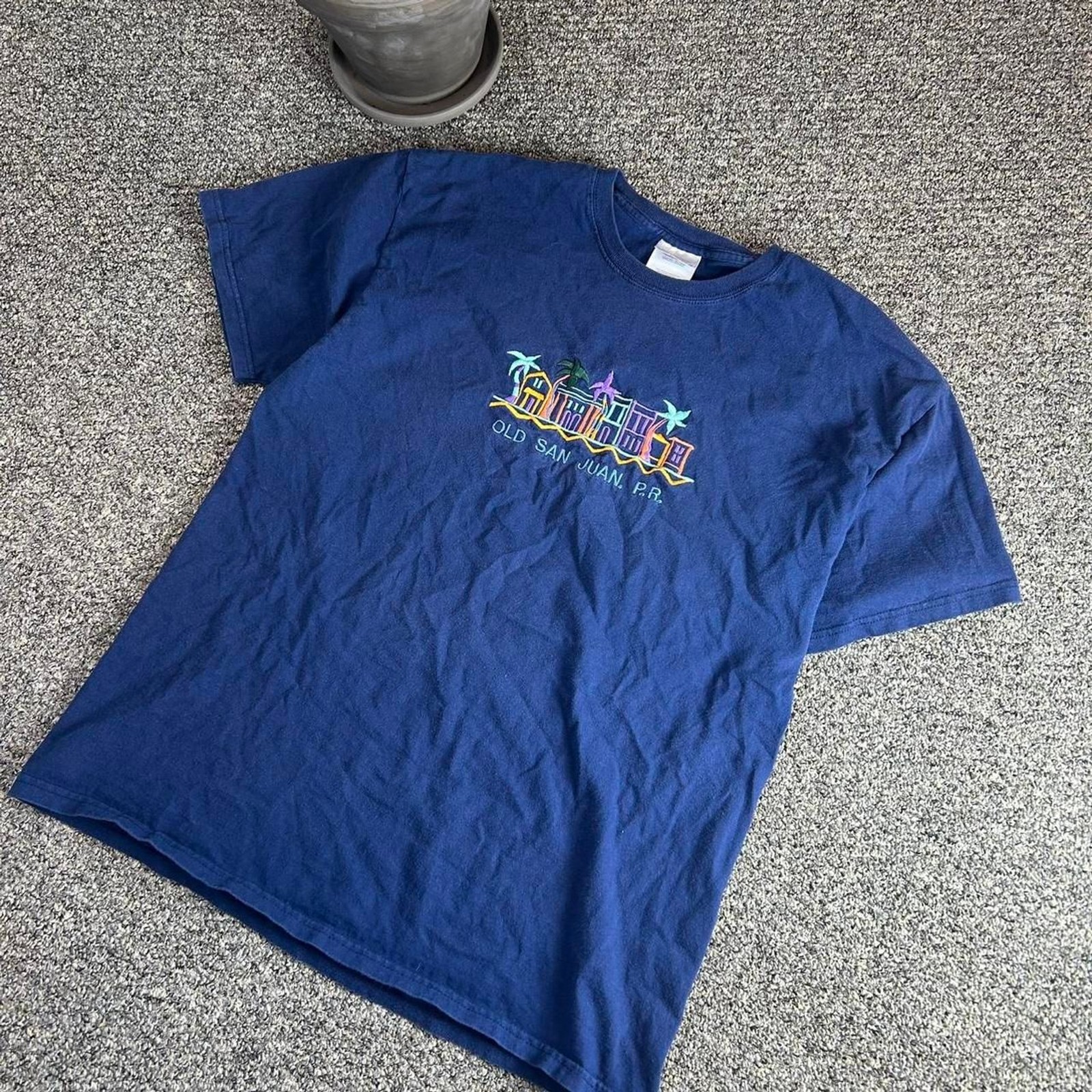 Unbranded Men’s Blue and Navy T-shirt