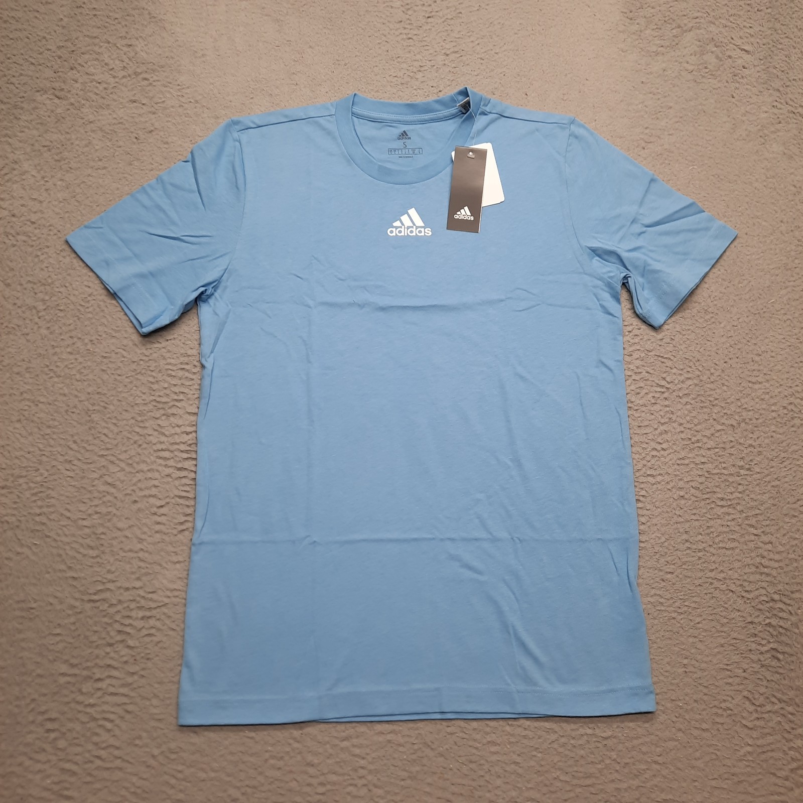 Adidas Fresh Tee T-Shirt Men’s Size Small Sky Blue Short Sleeve Training Logo