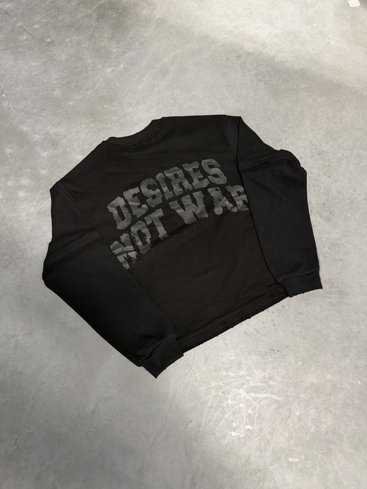 Bottega Desires War Long Sleeve Tee Black 100% AUTHENTIC BRAND NEW FAST SHIPPING