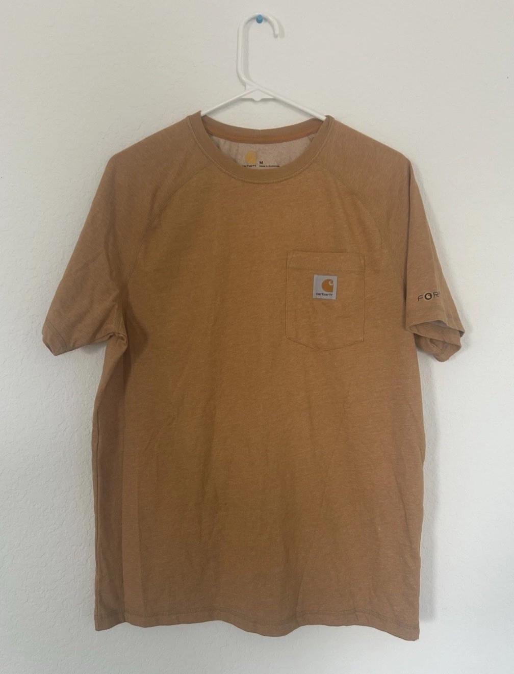 Carhartt Force Relaxed Fit Red Pocket Tee Crew Neck Short Sleeve Men’s S