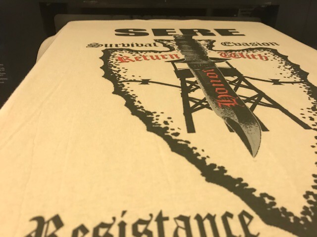 SERE Training T-Shirt Survival Evasion Resistance Escape Army Navy Special Ops