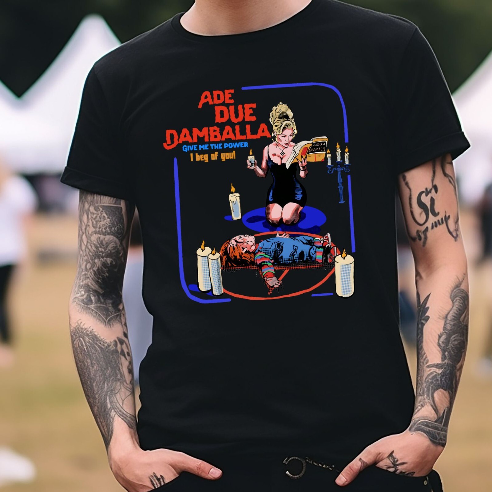 Bride of Chucky Ade Due Damballa Horror Movie T-Shirt Black S-3XL