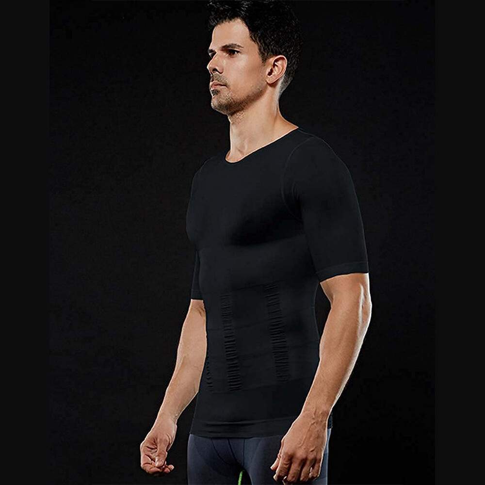 SecondSkin Men’s Shaper Cooling T-Shirt Compression Vest Slimming Shapewear US