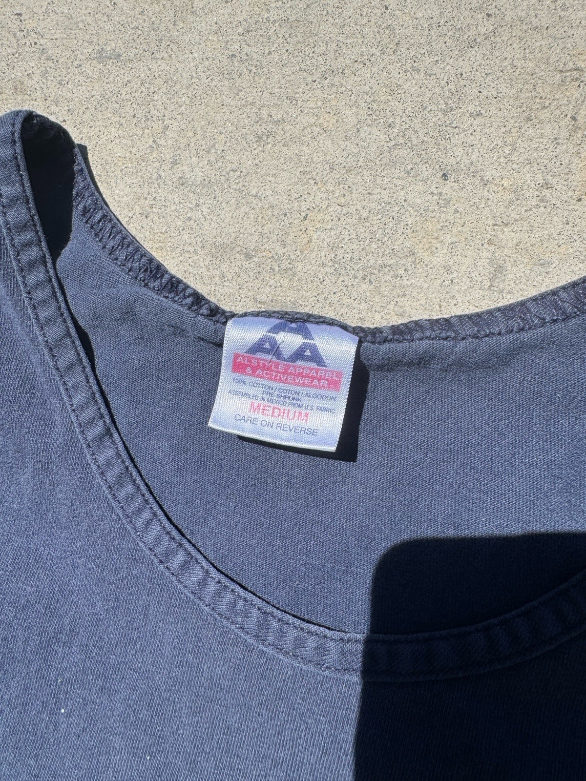 Alstyle Apparel & Activewear Men’s Navy Cotton Knit Scoop Neck Tank Top M