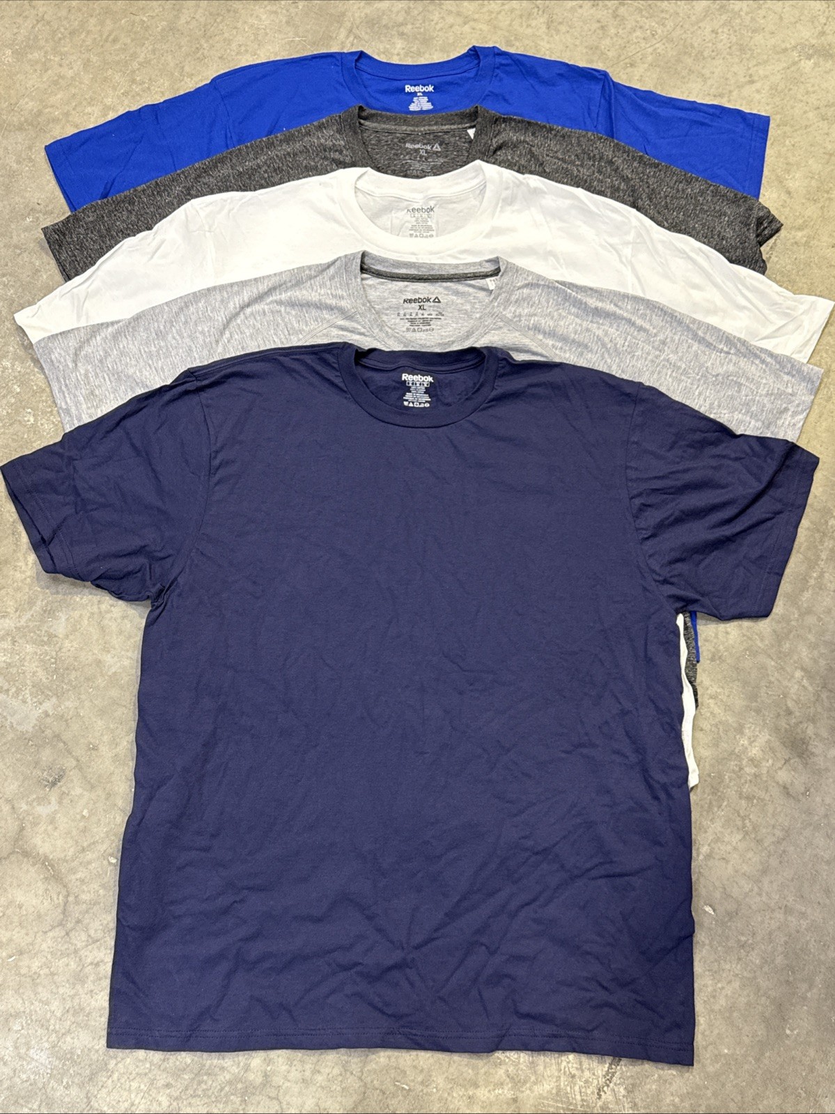 Reebok Men’s Short Sleeve 6 Pack New T-Shirt, Size MEDIUM (6 Colors Pack)
