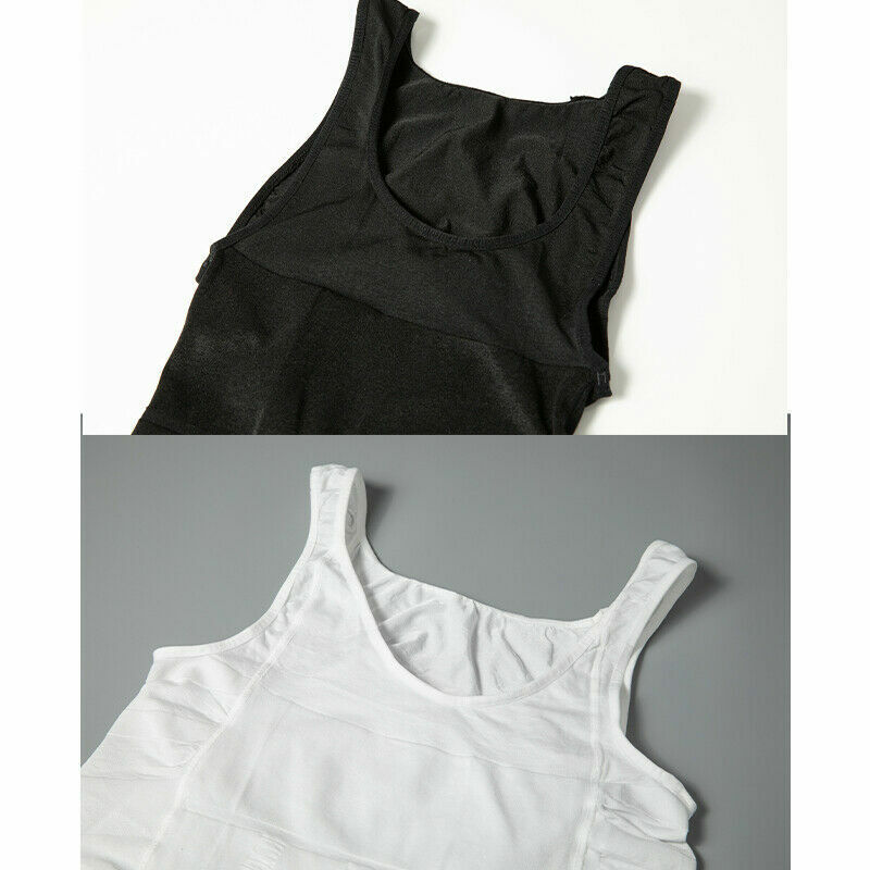 Men Cooling Gynecomastia T-shirt Posture Corrector Vest Compression Shaping Top