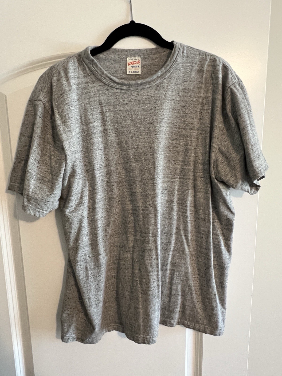 Whitesville Quali-T Heavyweight Gray Cotton Short Sleeve T-Shirt Size XL