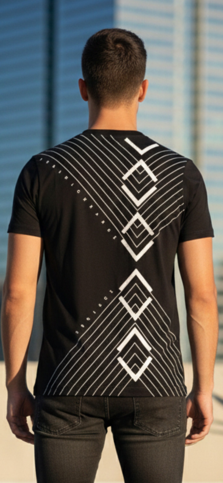 ARMANI EXCHANGE Black White INVERTED Short Sleeve Slim Fit Designer T-shirt NWT