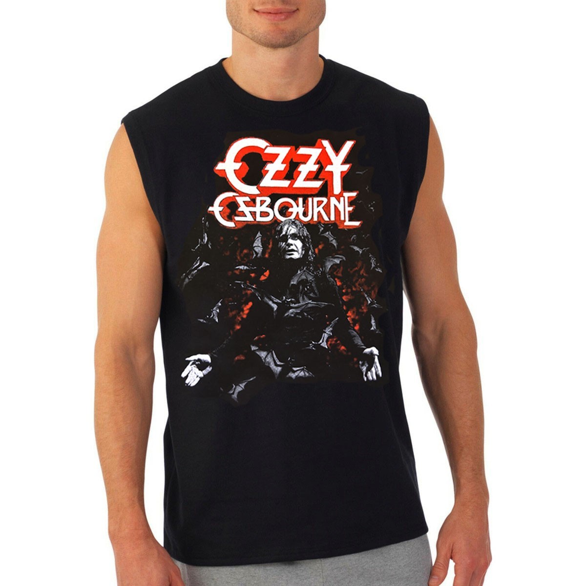 Ozzy Osbourne 1 Rock Band Men’s Black Muscle Shirt