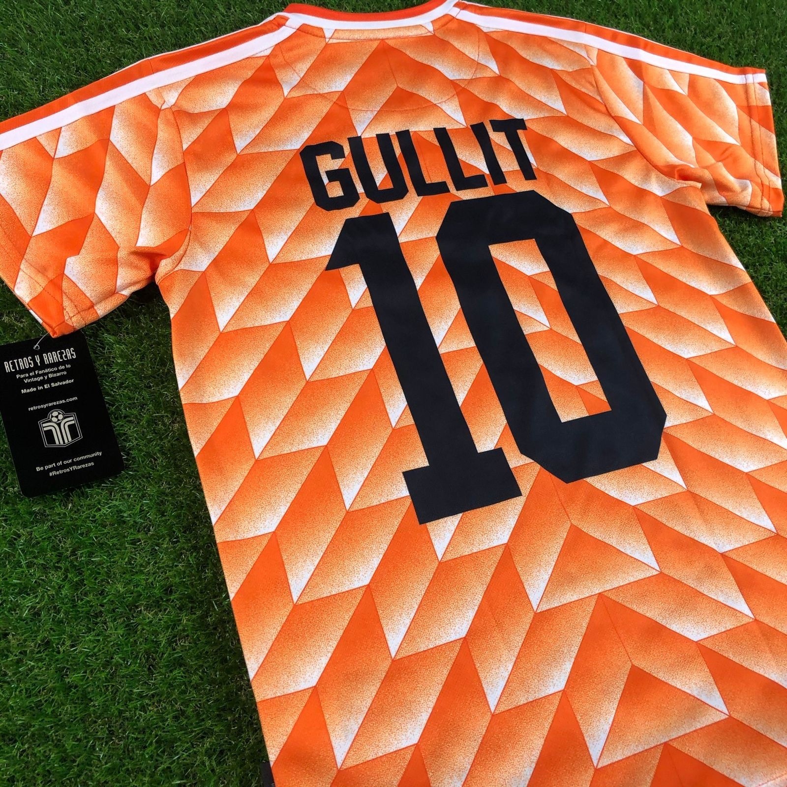 Classic Retro Netherlands Holland 1988 GULLIT 10 Football Shirt Jersey Size L
