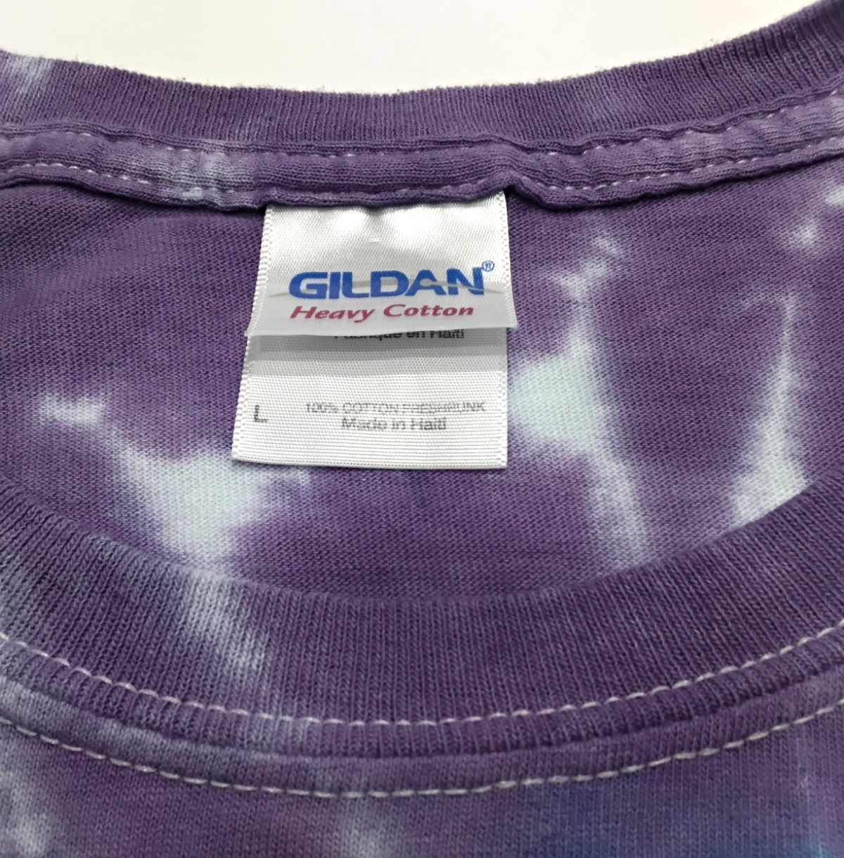 New Tie Dye Men’s T-Shirt Purple Blue Adult Large Multicolor Summer Spiral