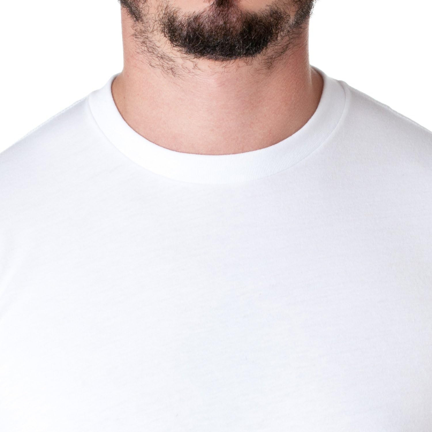 Mens Premium Fitted CVC Crew Tee (N6210) White 3XL