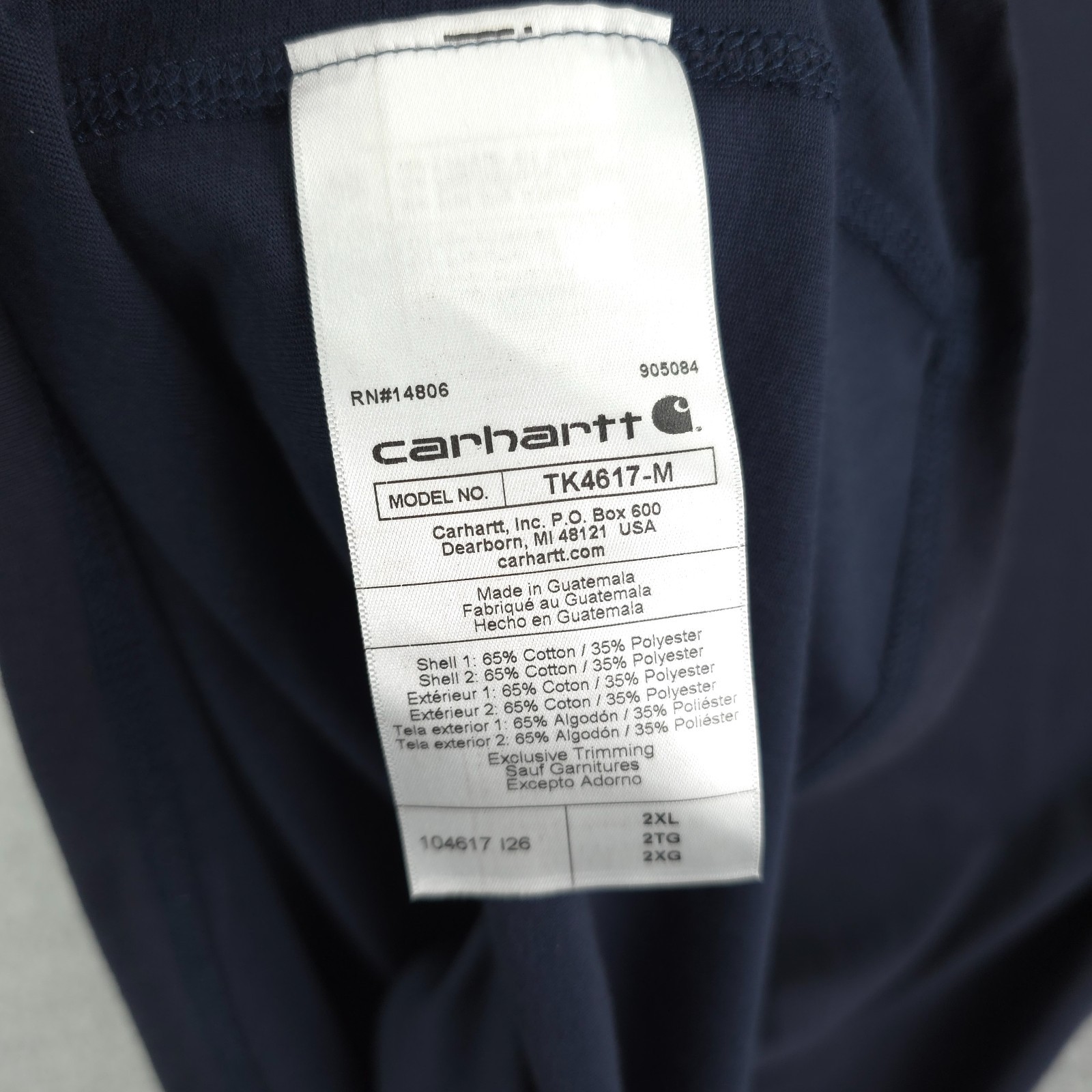 Carhartt Shirt Mens 2XL XXL Blue Long Sleeve Force Moisture Wicking Relaxed Fit